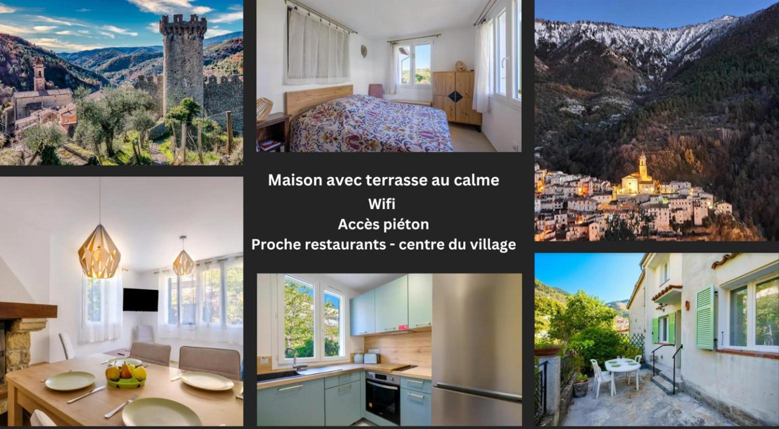 La Tiniera A Luceram - Maison Renovee 2023- Terrasse - Wifi - Village Des Creches Zewnętrze zdjęcie